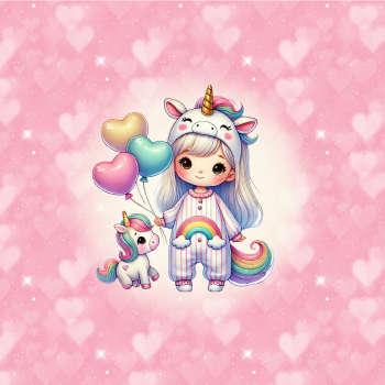 VB Little Unicorn Girls in Love Panel 8